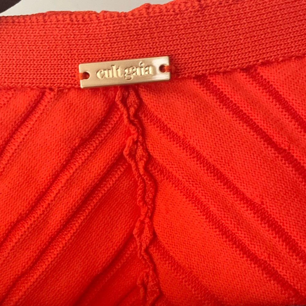 NWOT Cult Gaia Blair Cardigan Orange - Picture 10 of 12